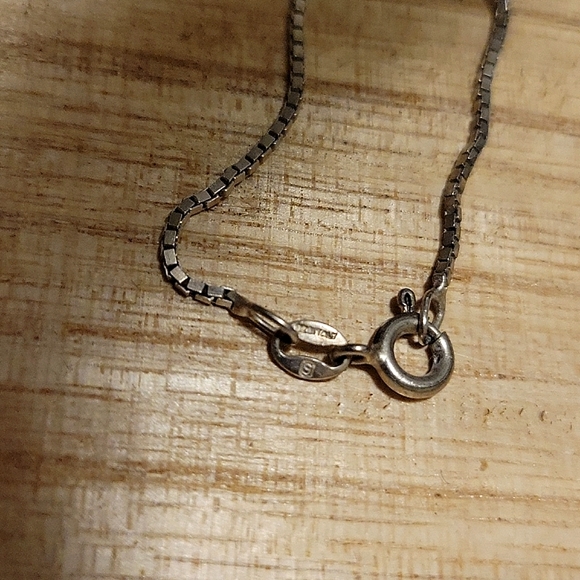 Sterling Box Chain Bracelet 925 Italy 7" 1mm - Picture 5 of 5